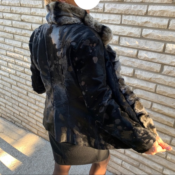 Genuine leather and real fur jacket size S - Picture 1 of 6